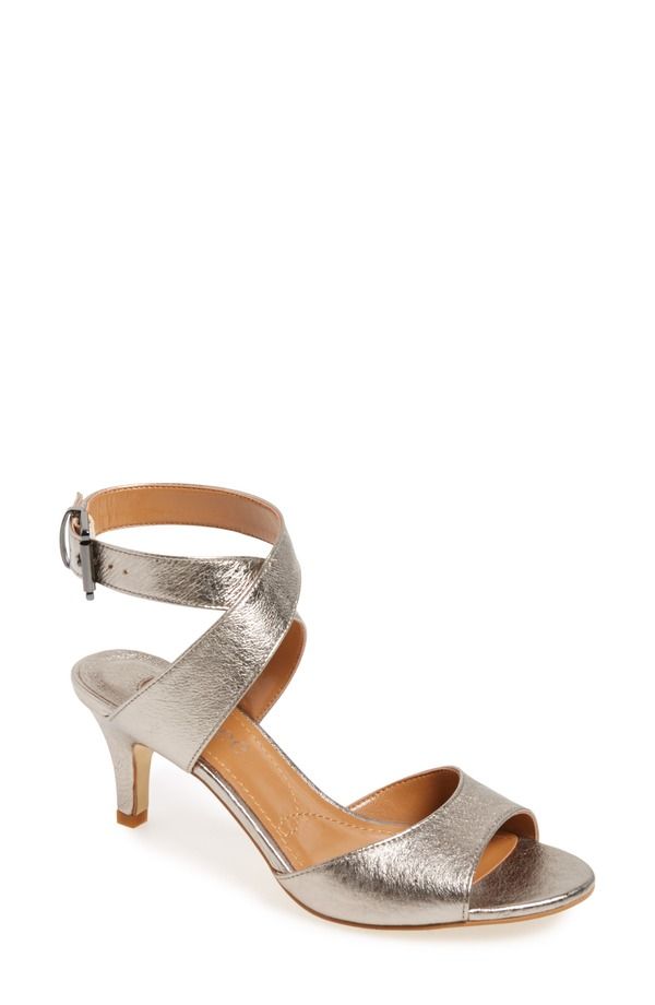 ジェイレニー レディース シューズ ヒール サンダル J Rene Soncino Strappy Sandal Metallic Taupe Leather トープ