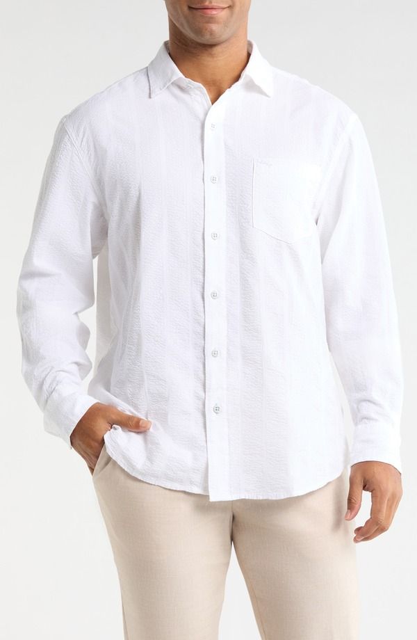 トッミーバハマ メンズ トップス シャツ Tommy Bahama Nova Wave ButtonUp Shirt White ホワイト