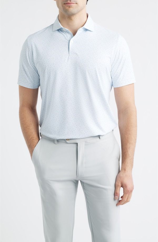 ピーター・ミラー メンズ トップス ポロシャツ ジャージー Peter Millar Soprano Waves Performance Jersey Golf Polo White ホワイト