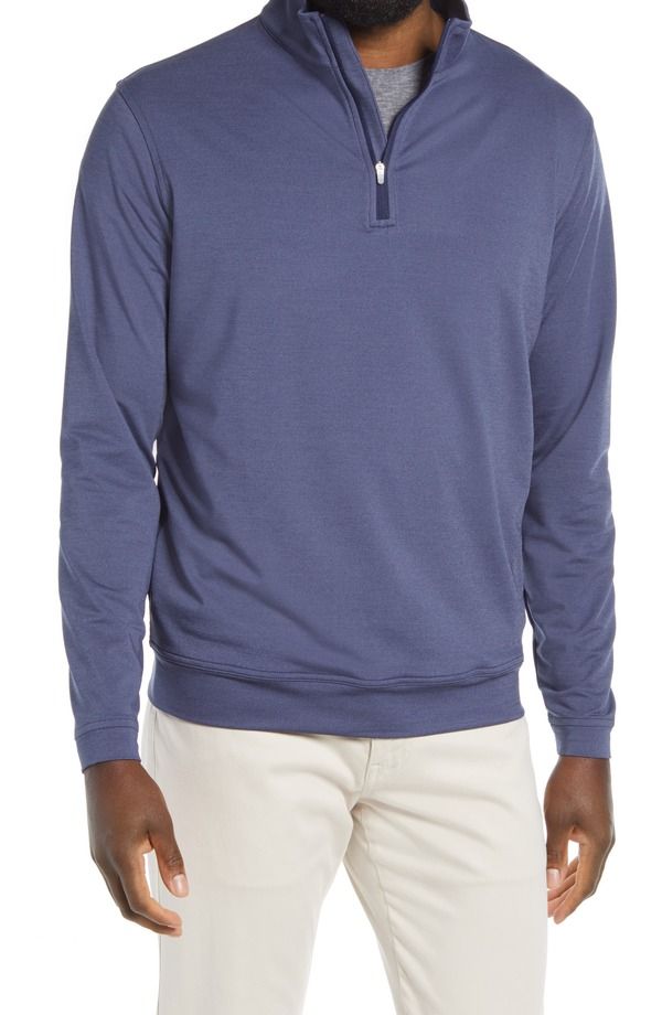 ピーター・ミラー メンズ アウター パーカー・スウェット ハーフジップ Peter Millar Mens Perth Stretch Quarter Zipullover Navy ネイビー