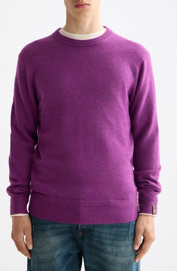 スコッチアンドソーダ メンズ アウター パーカー・スウェット クルーネック セーター ニット Scotch Soda Soft Knit Crewneck Sweater Gloxinia