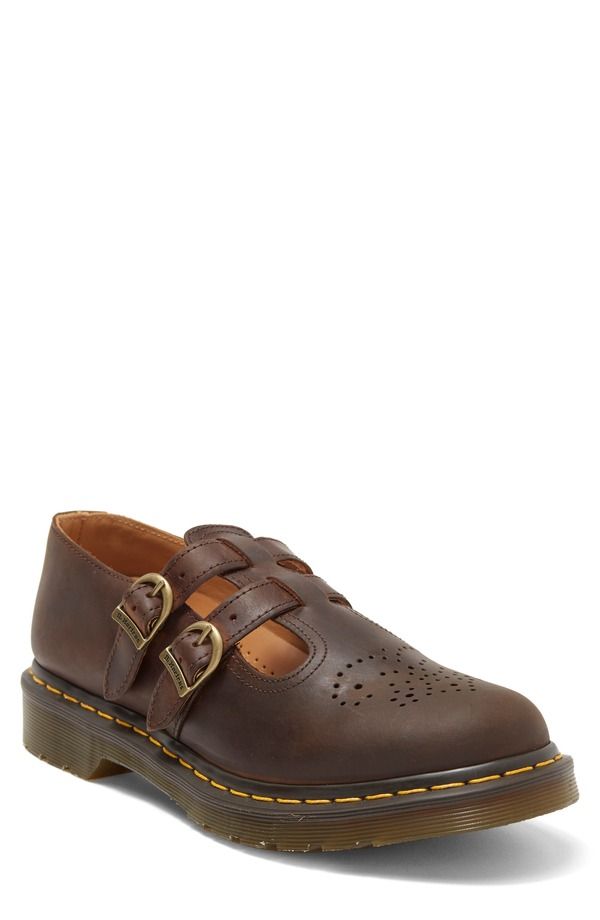 ドクターマーチン レディース シューズ スリッポン・ローファー Dr Martens 8065 Mary Jane Dark Brown ブラウン