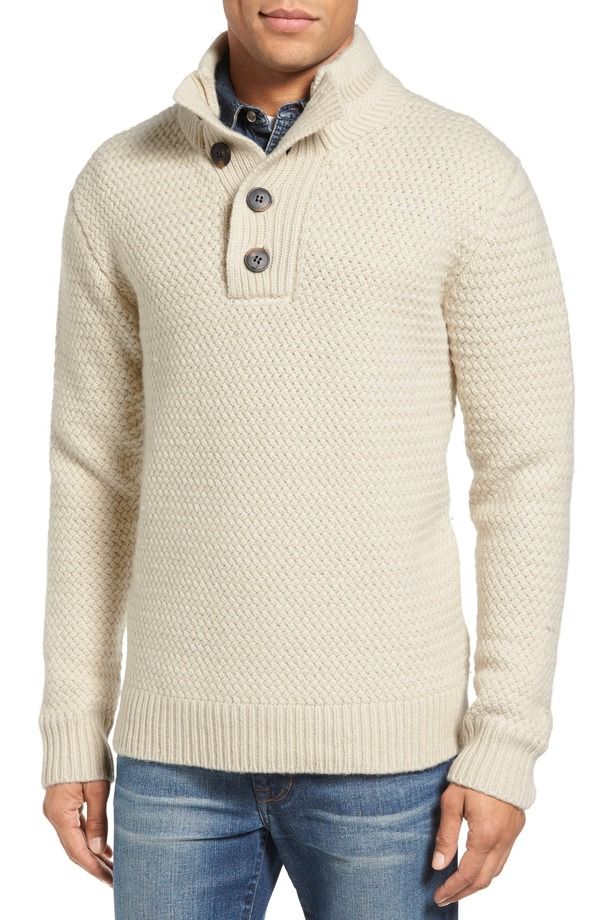ショット ニューヨーク メンズ アウター パーカー・スウェット セーター Schott NYC Military Henley Sweater Off White オフホワイト