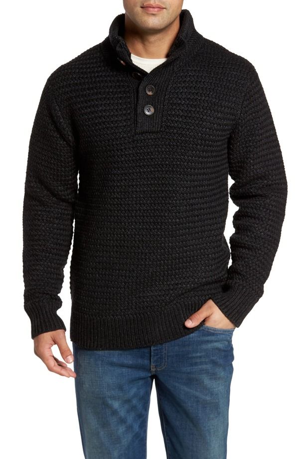 ショット ニューヨーク メンズ アウター パーカー・スウェット セーター Schott NYC Military Henley Sweater Black ブラック