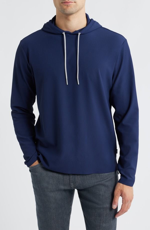 ジョニー オー メンズ アウター パーカー・スウェット johnnieO Hoppin Rib Hoodie Navy ネイビー