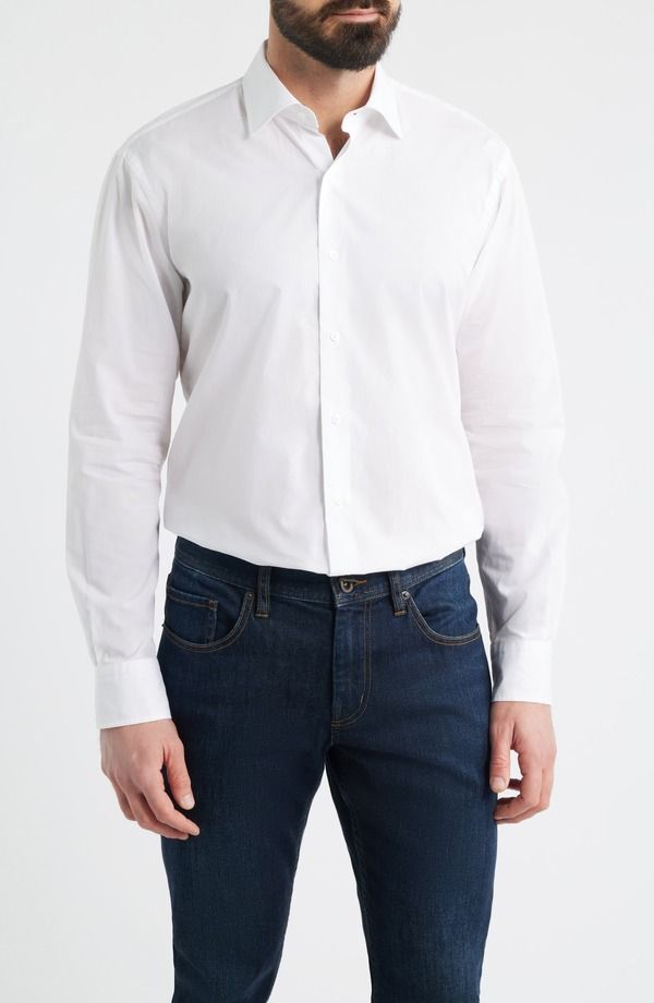 ピーター・ミラー メンズ トップス シャツ Peter Millar Brighton Perfect Poplin ButtonUp Shirt White ホワイト