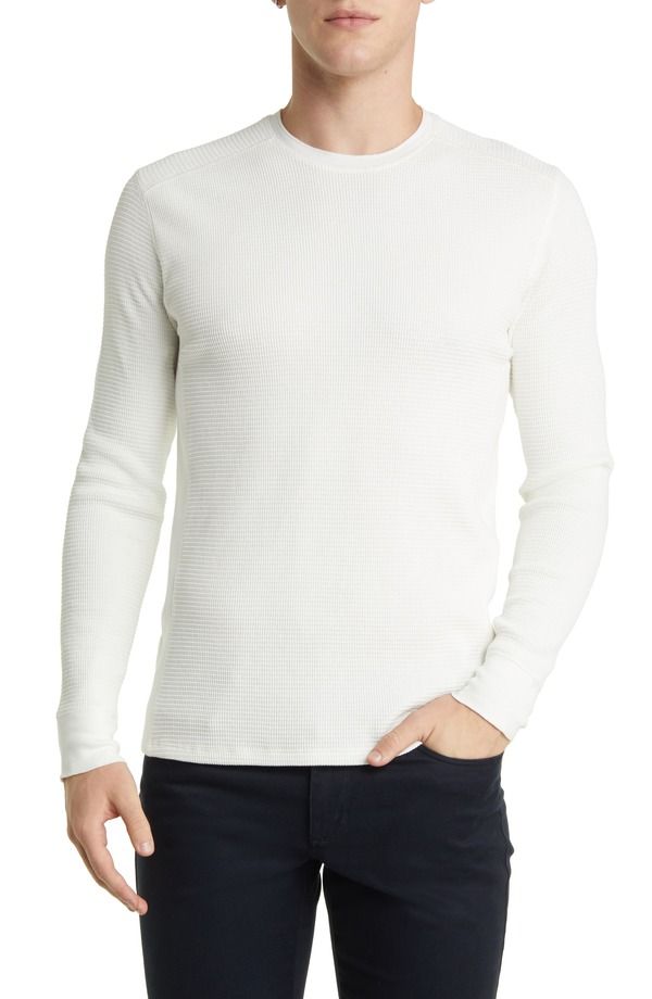ヴィンス メンズ トップス Tシャツ Vince Thermalong Sleeve TShirt Off White オフホワイト