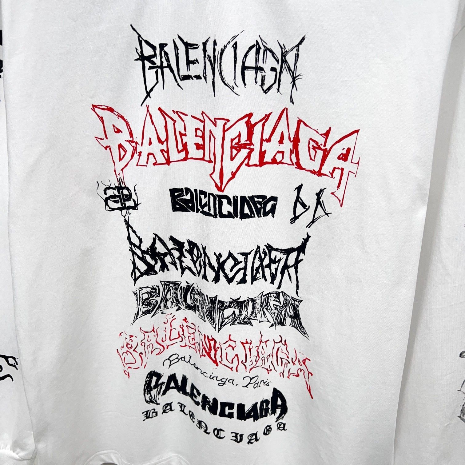 本日限定特価】BALENCIAGA メンズ＆レディース ロングスリーブ Tシャツ