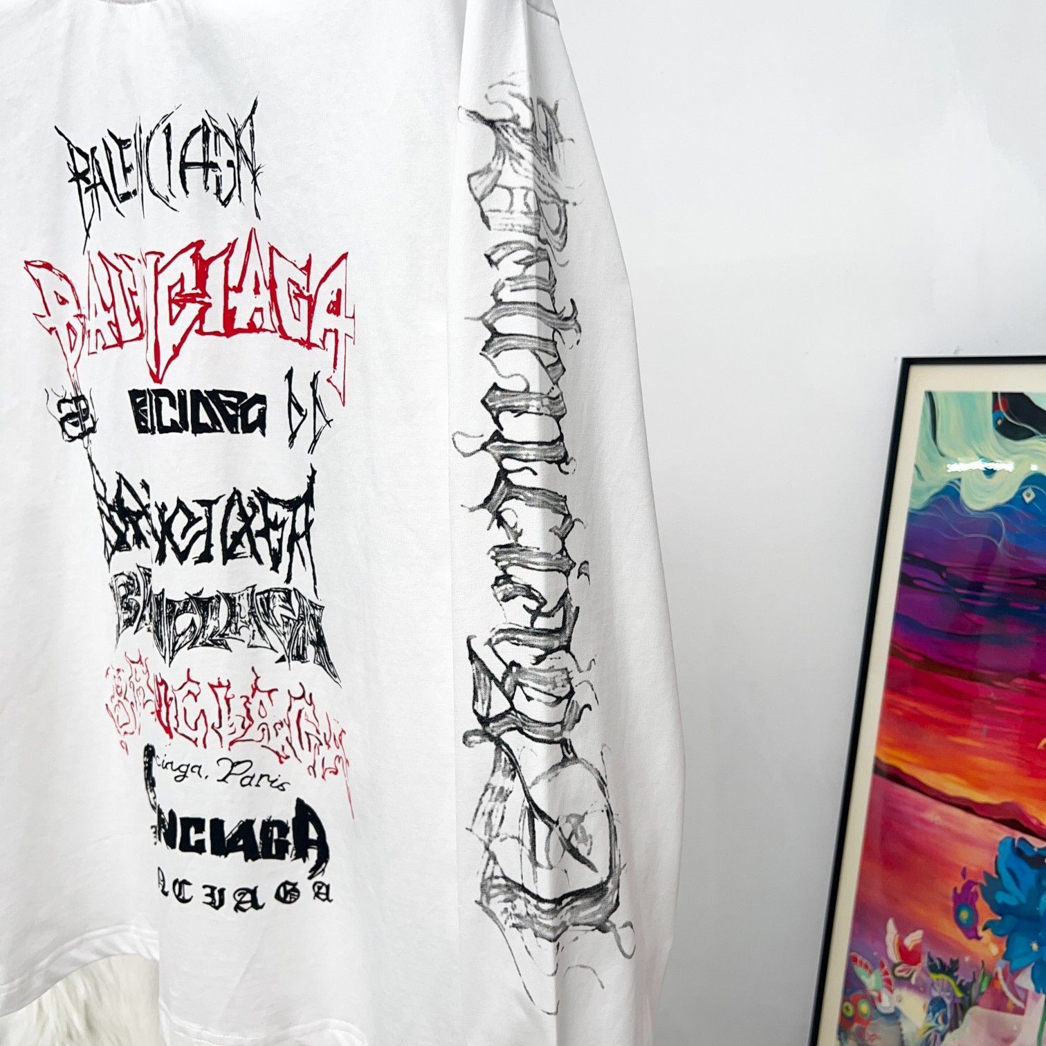 本日限定特価】BALENCIAGA メンズ＆レディース ロングスリーブ Tシャツ