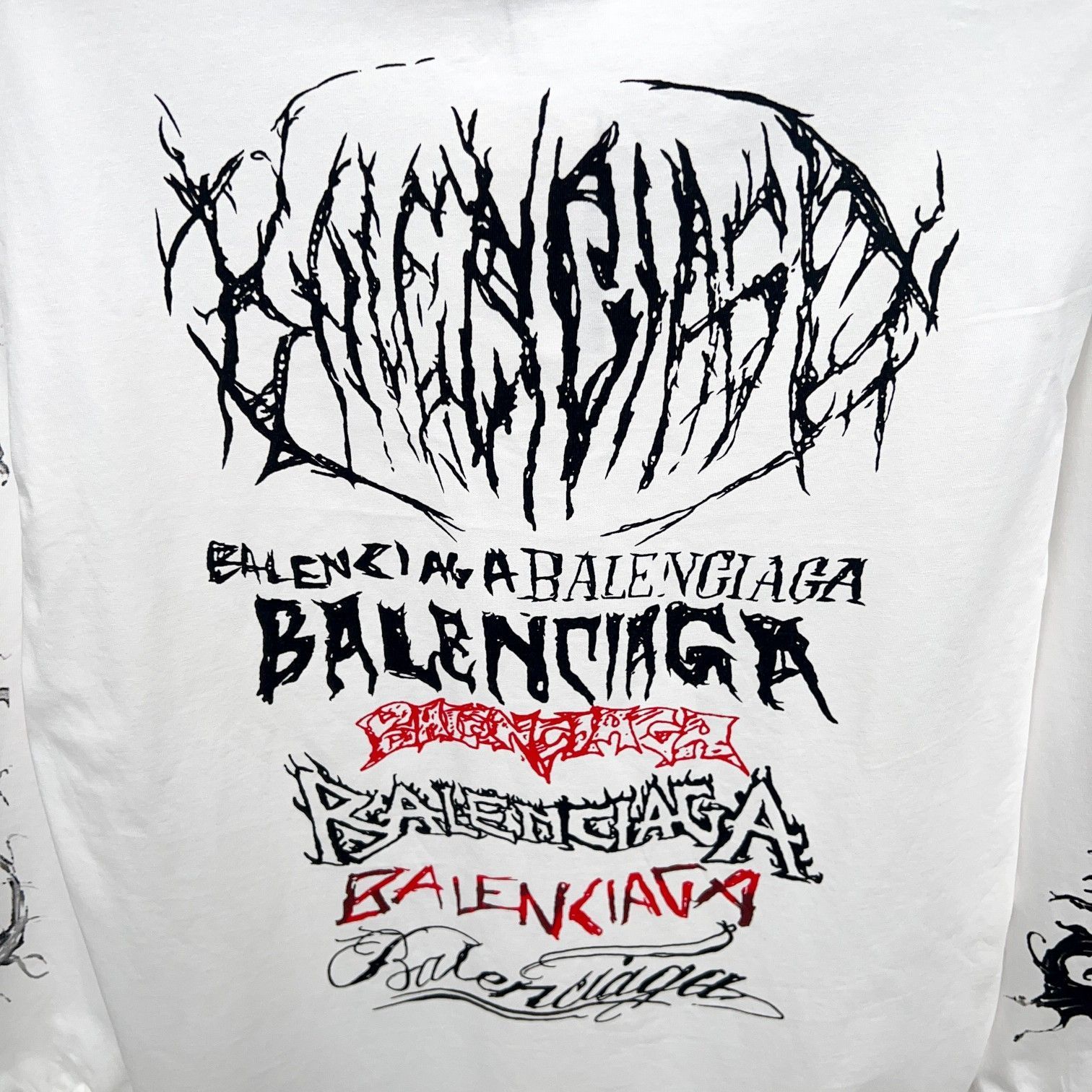 本日限定特価】BALENCIAGA メンズ＆レディース ロングスリーブ Tシャツ