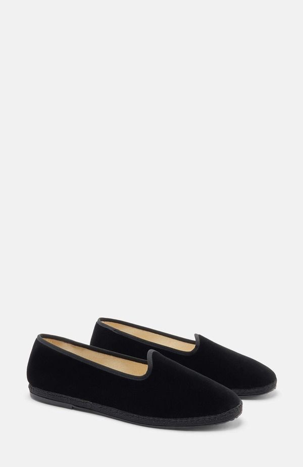 スカロッソ メンズ シューズ スリッポン・ローファー SCAROSSO Valentino Slippers Black Velvet ブラック
