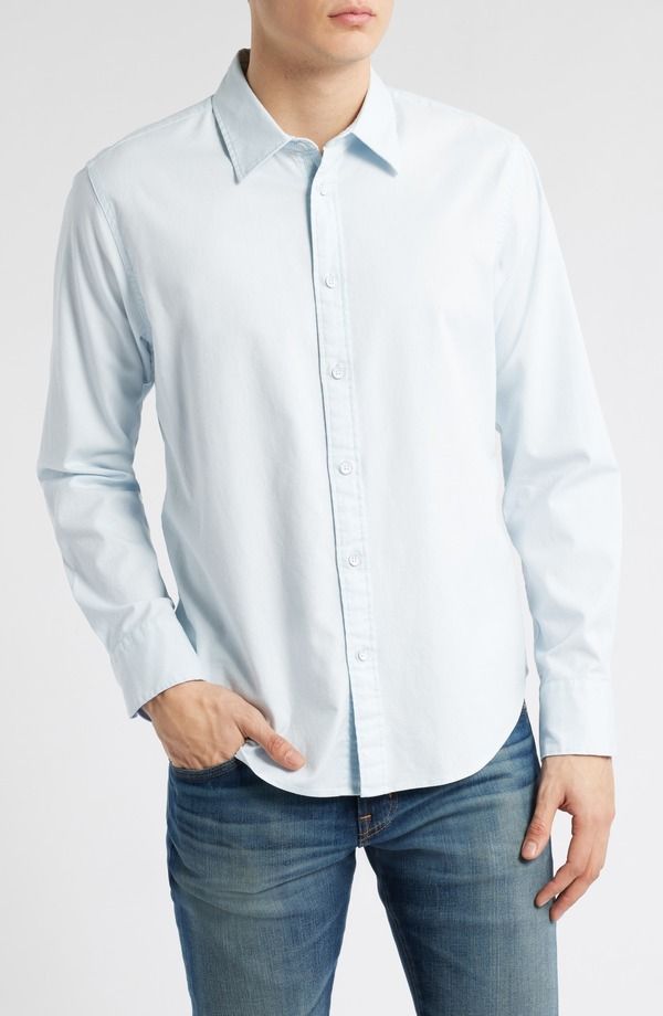 ラグアンドボーン メンズ トップス シャツ コットン rag bone Tomlin Cotton Dobby ButtonUp Shirt Powder Blue ブルー
