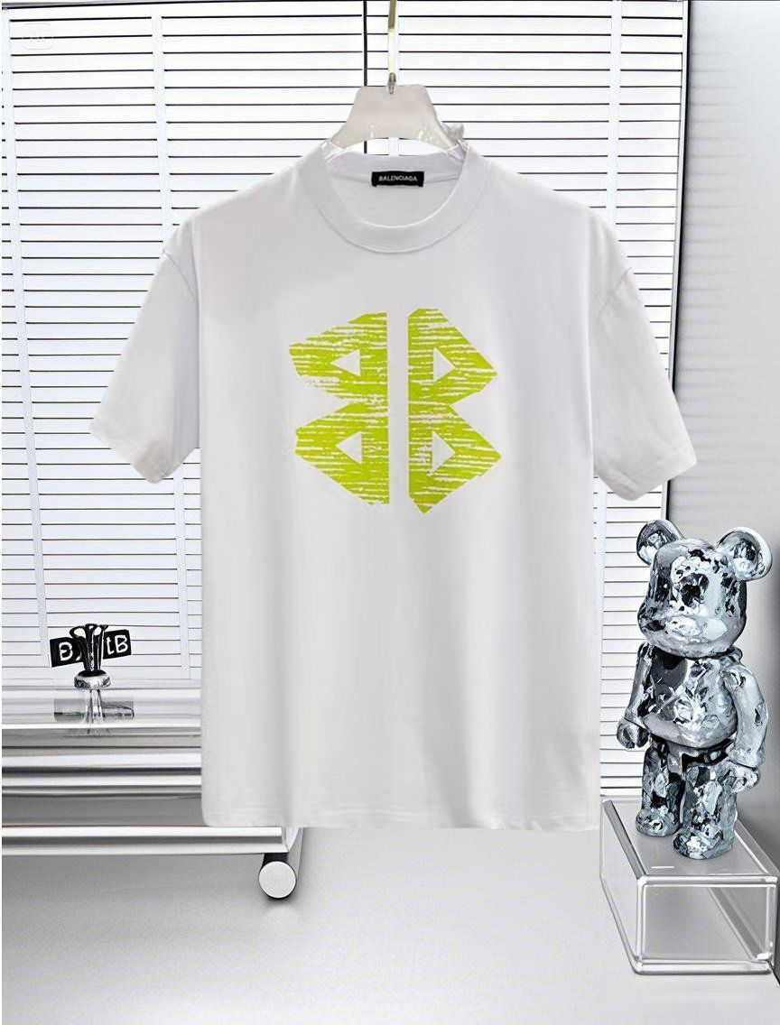 【今日特価】Balenciaga バレンシアガ 25SS プレミアムロゴプリント 円領 T シャツ