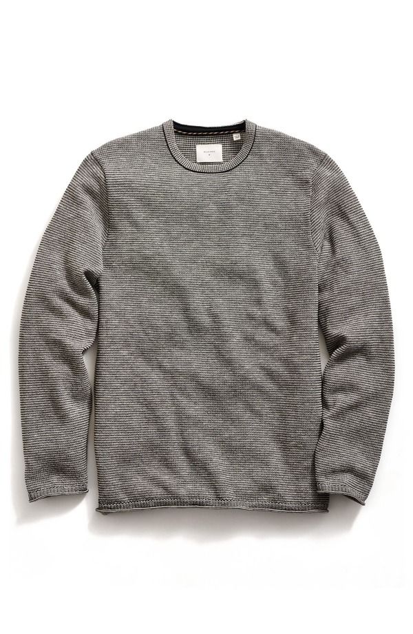 ビリーレイド メンズ アウター パーカー・スウェット クルーネック セーター Billy Reid Tuck Stripe Crewneck Sweater Black ブラック