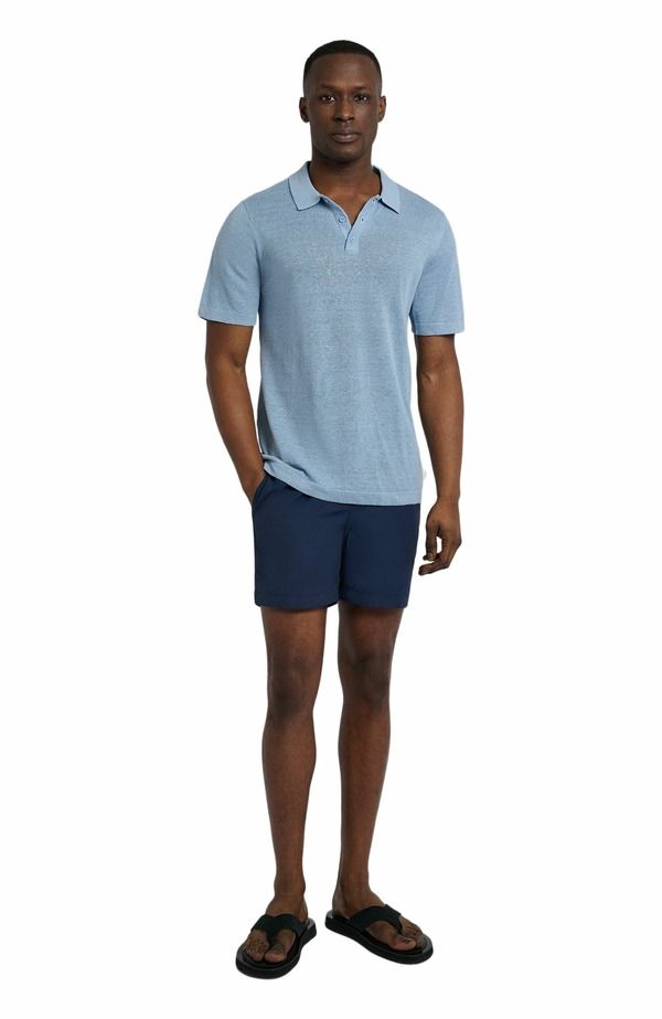 オニア メンズ アウター パーカー・スウェット ポロシャツ セーター リネン Onia Linen Sweater Polo Baby Blue ブルー