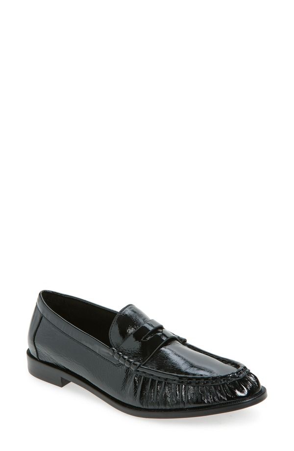 ジェフリー キャンベル レディース シューズ スリッポン・ローファー トール Jeffrey Campbell Stallone Penny Loafer Black Crinkle Patent ブ