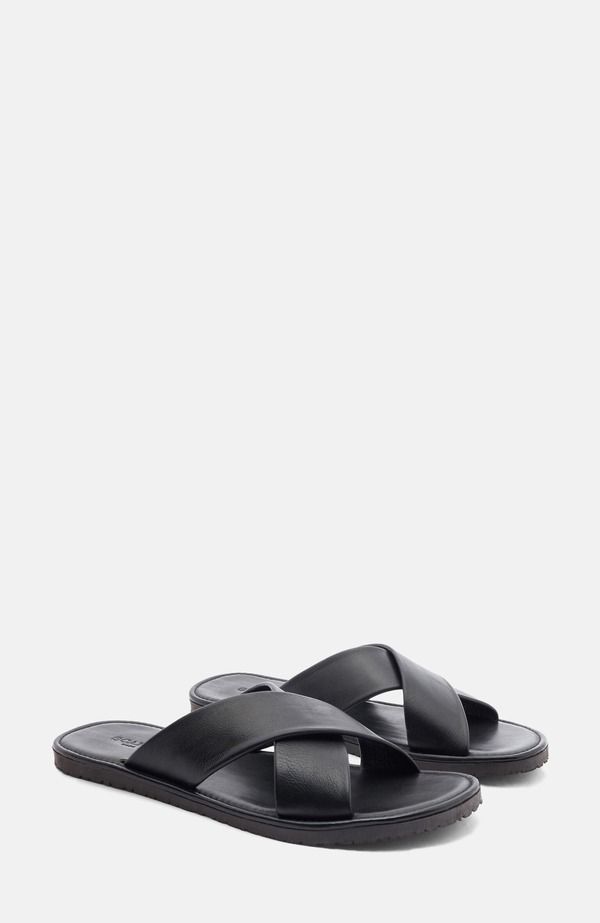 スカロッソ メンズ シューズ サンダル SCAROSSO Adriano Sandals Black Calf ブラック