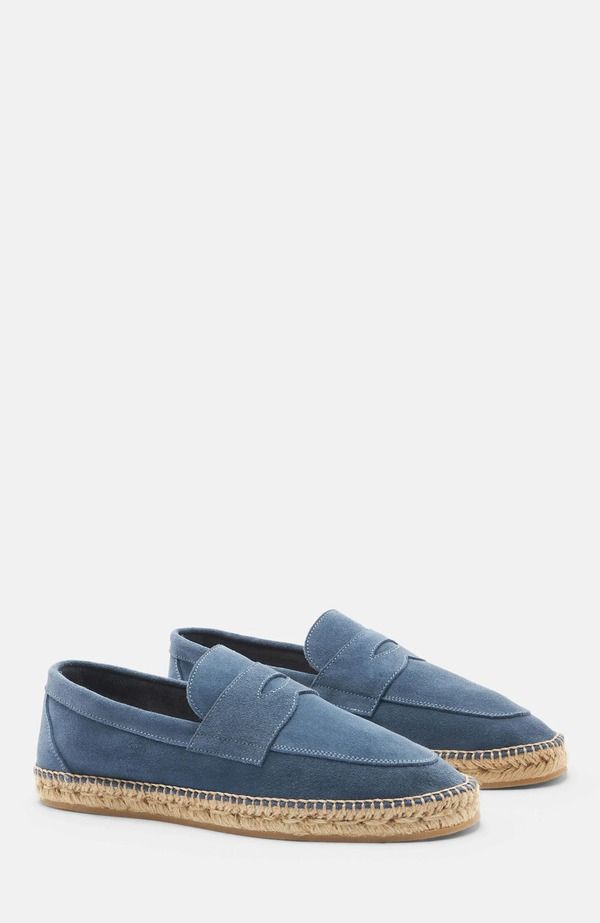 スカロッソ メンズ シューズ スリッポン・ローファー SCAROSSO Diego Espadrillesteel Grey Suede グレー