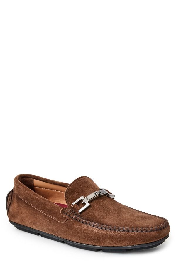ブルーノマグリ メンズ シューズ スリッポン・ローファー Bruno Magli Taso Bit Driving Loafer Brown Suede ブラウン