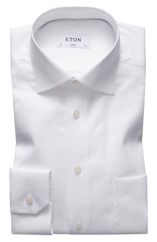 エトン メンズ トップス シャツ Eton Classic Fit Solidresshirt White ホワイト