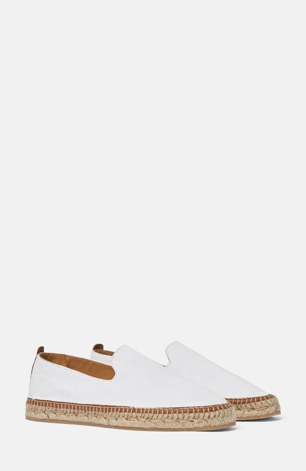 スカロッソ メンズ シューズ スリッポン・ローファー SCAROSSO Martin Espadrilles White Canvas ホワイト