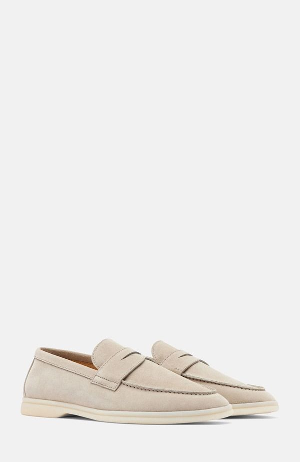 スカロッソ メンズ シューズ スリッポン・ローファー SCAROSSO Luciano Loafersand Suede サンド