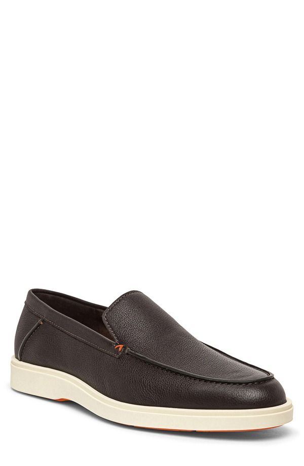 サントーニ メンズ シューズ スリッポン・ローファー Santoni Botanist SlipOn Shoe Dark Brown Leather ブラウン