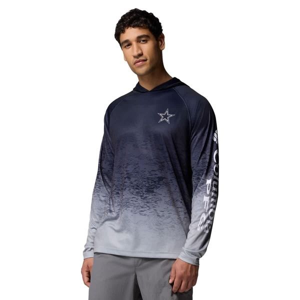 コロンビア メンズ アウター パーカー・スウェット Mens Columbia Navy Dallas Cowboysuper Terminal Tackle Hoodie Navy ネイビー