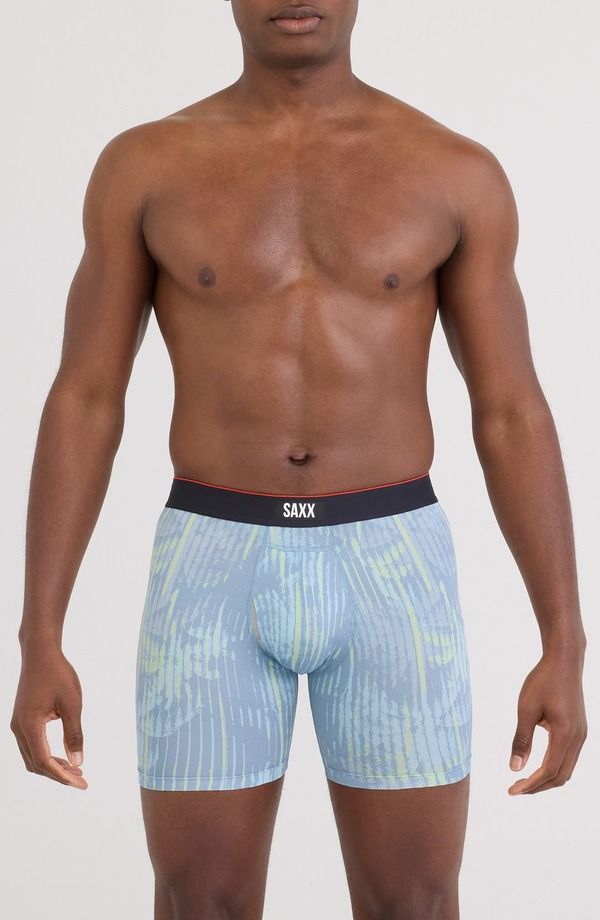 サックス メンズ アンダーウェア ボクサーパンツ メッシュ SAXX Multisport Mesh Boxer Briefs Palm ScreenFadedn マルチカラー