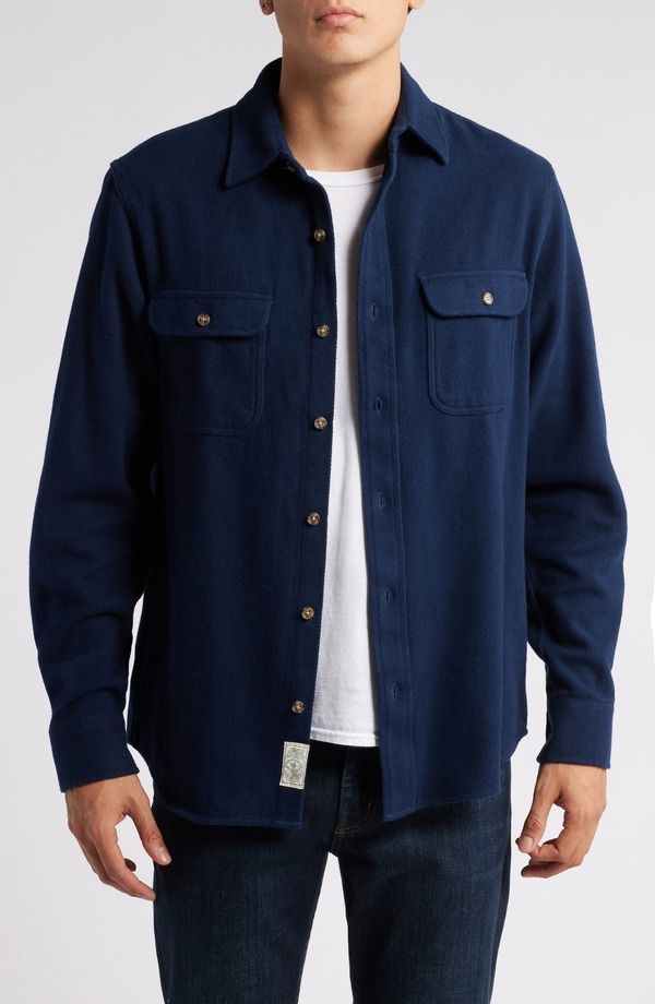 ショット ニューヨーク メンズ トップス シャツ Schott NYC Flannel Work Shirt Navy ネイビー