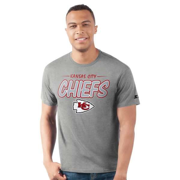スターター メンズ トップス Tシャツ MensStarter Heather Gray Kansas City Chiefs Prime Time TShirt Heather Gray グレー
