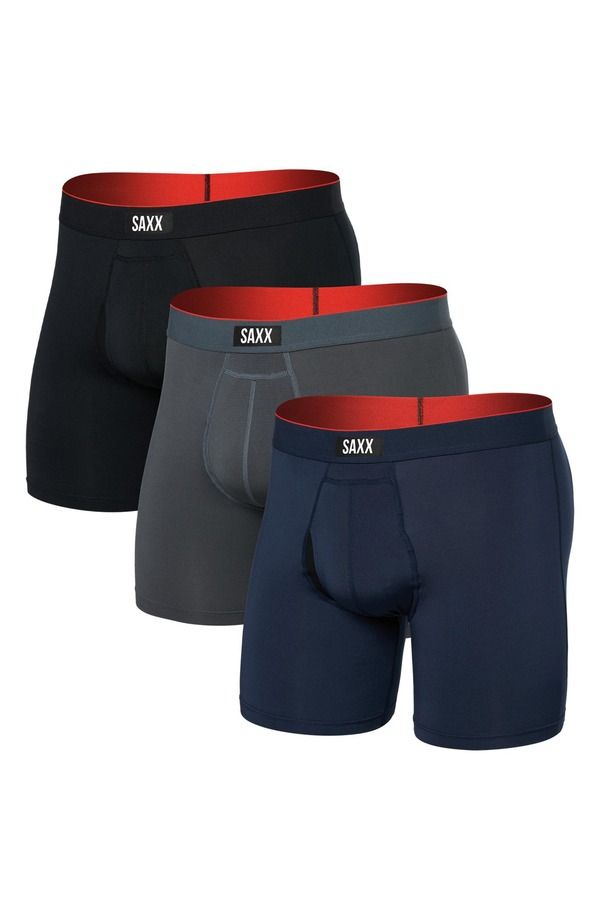 サックス メンズ アンダーウェア ボクサーパンツ メッシュ SAXX Assorted 3Pack MultiSport Mesh Performance Boxer Briefs Turbulenc