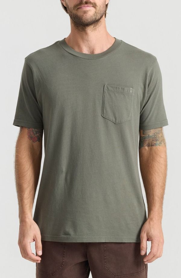 ローアク メンズ トップス Tシャツ Roark Made to Fade PocketShirt Washed Military