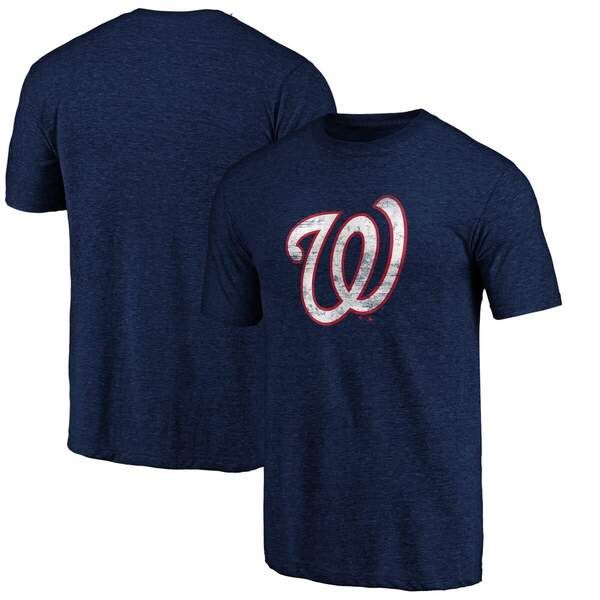 プロファイル メンズ トップス Tシャツ トール ロゴ MensProfile Navy Washingtonationals Big Tall Distressed Logo TShirt Navy