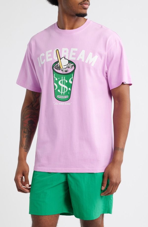 アイスクリーム メンズ トップス Tシャツ グラフィック ICECREAM Shake Graphic TShirt Orchid