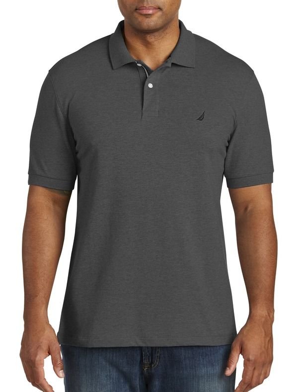 ナウティカ メンズ トップス ポロシャツ Nautica Stretch Piqu Polo Shirt Charcoal Heather チャコール