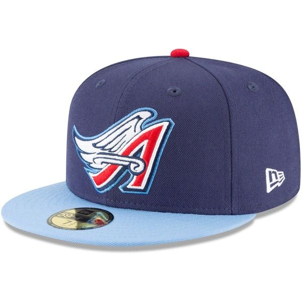ニューエラ メンズ アクセサリー 帽子 ウール Mens New Era Navy Californiangels Cooperstown Collection Wool 59FIFTY Fitted