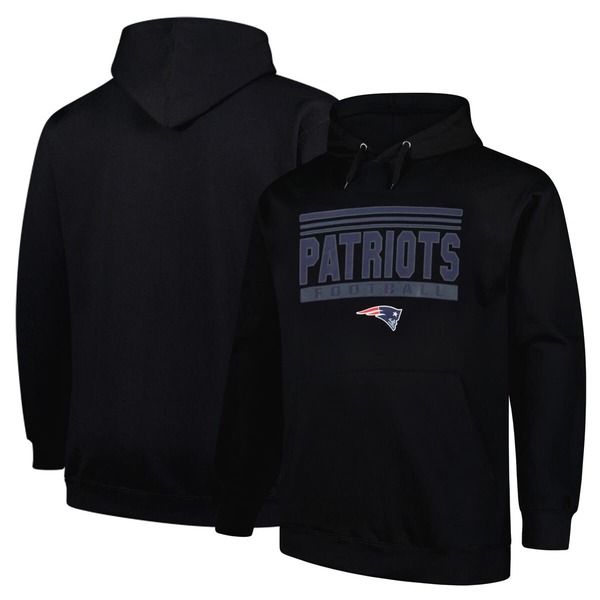 ファナティクス メンズ アウター パーカー・スウェットール Mens Fanatics Black New England Patriots Big Tall Popullover Hoodie Bl