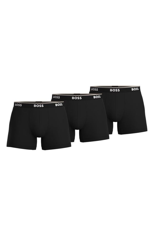 ボス メンズ アンダーウェア ボクサーパンツ コットン BOSS 3Pack Power Stretch Cotton Boxer Briefs Black ブラック