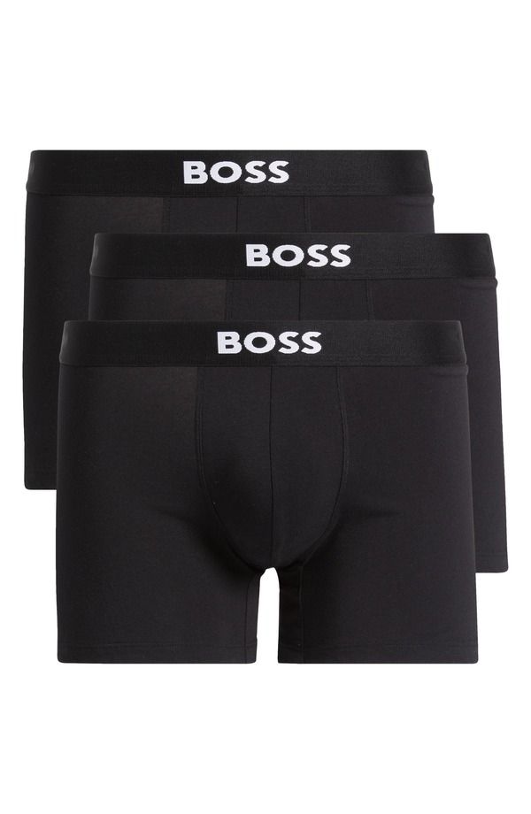 ボス メンズ アンダーウェア ボクサーパンツ コットン BOSS 3Pack ONE Stretch Cotton Boxer Briefs White Grey Black ホワイト