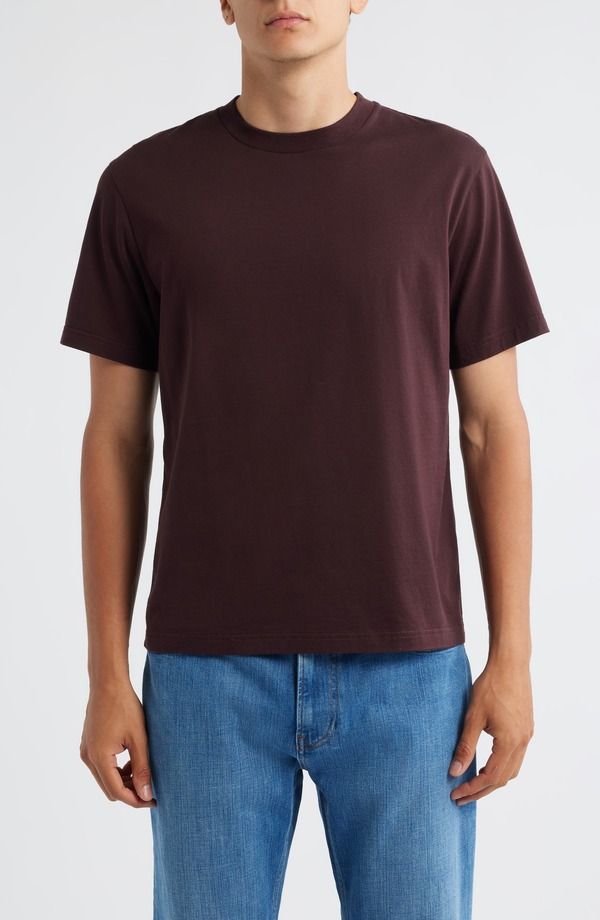 フレーム メンズ トップス Tシャツ コットン FRAME Short Sleeve Light Cotton Tee Burgundy バーガンディ