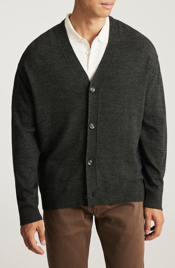 マーヴィ ジーンズ メンズ アウター パーカー・スウェット Vネック カーディガン Mavi Jeans Relaxed VNeck Cardiganthracite Melange