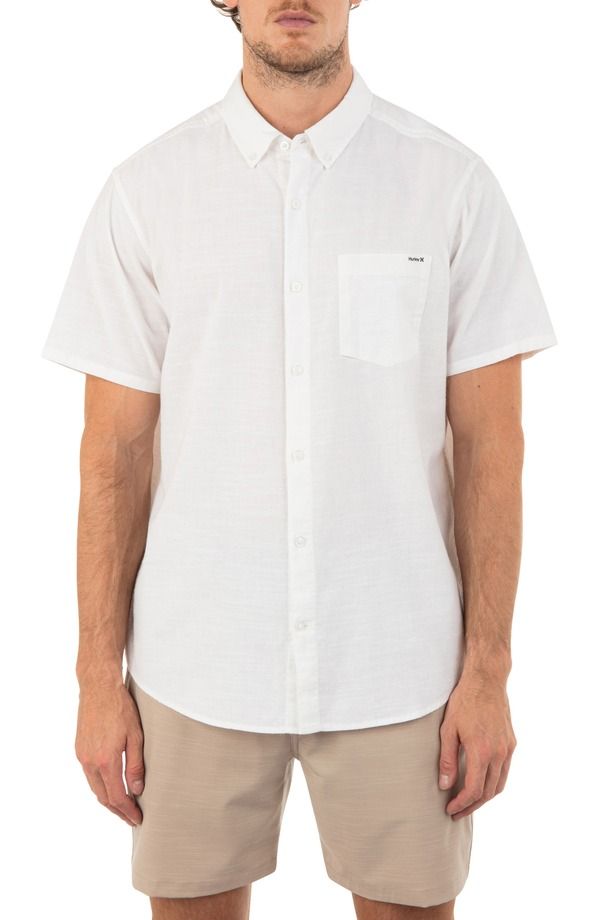 ハーレー メンズ トップス シャツ ダウン Hurley Icon Stretch ButtonDown Shirt White ホワイト