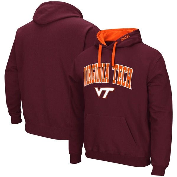 コロシアム メンズ アウター パーカー・スウェットール ロゴ Mens Colosseumaroon Virginia Techokies Big Tall Arch Logo 20 Pullover