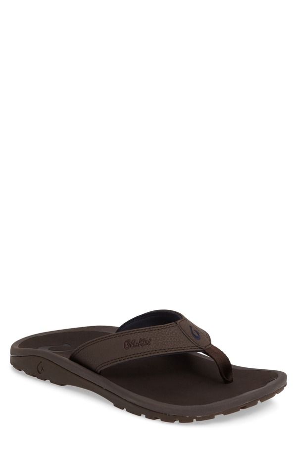 オルカイ メンズ シューズ サンダル OluKai Ohana Flip Flop Dark Wood Dark Wood