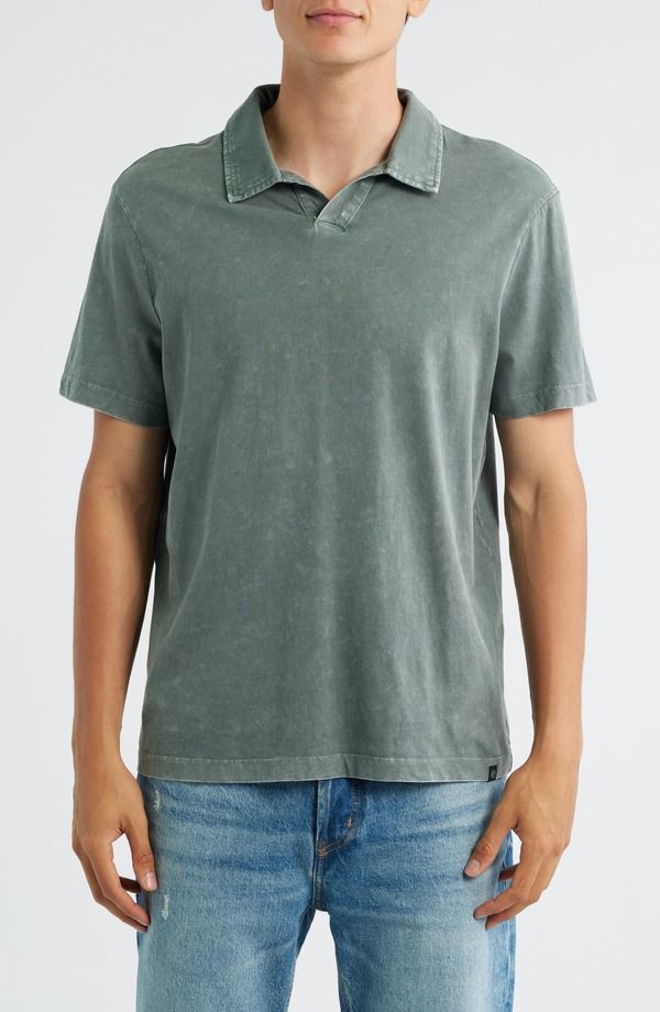 スレッズ・フォー・ソート メンズ トップス ポロシャツ コットン Threads 4 Thought Jared Mineral Wash Cotton Polo Seagrass