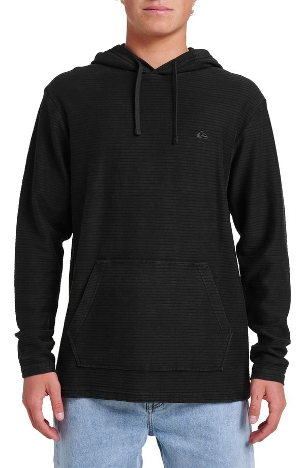 クイックシルバー メンズ アウター パーカー・スウェット Quiksilver Alamitostripe Long Sleeve Hooded Top Black ブラック