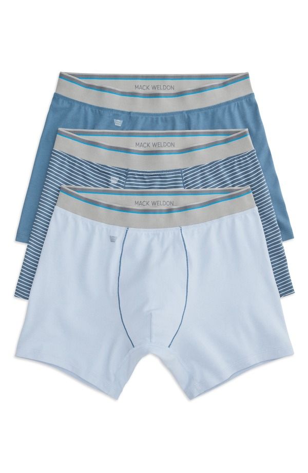 マック ウェルダン メンズ アンダーウェア ボクサーパンツ Mack Weldon 3Pack Cloud FX Boxer Briefs Ice Storm Novelty Multi マルチカラー