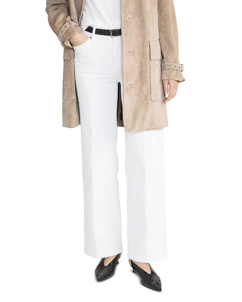 フレーム レディース ボトムス デニムパンツ ローライズ ジーンズ FRAME Le Slim Low Rise Palazzo Jeans White ホワイト