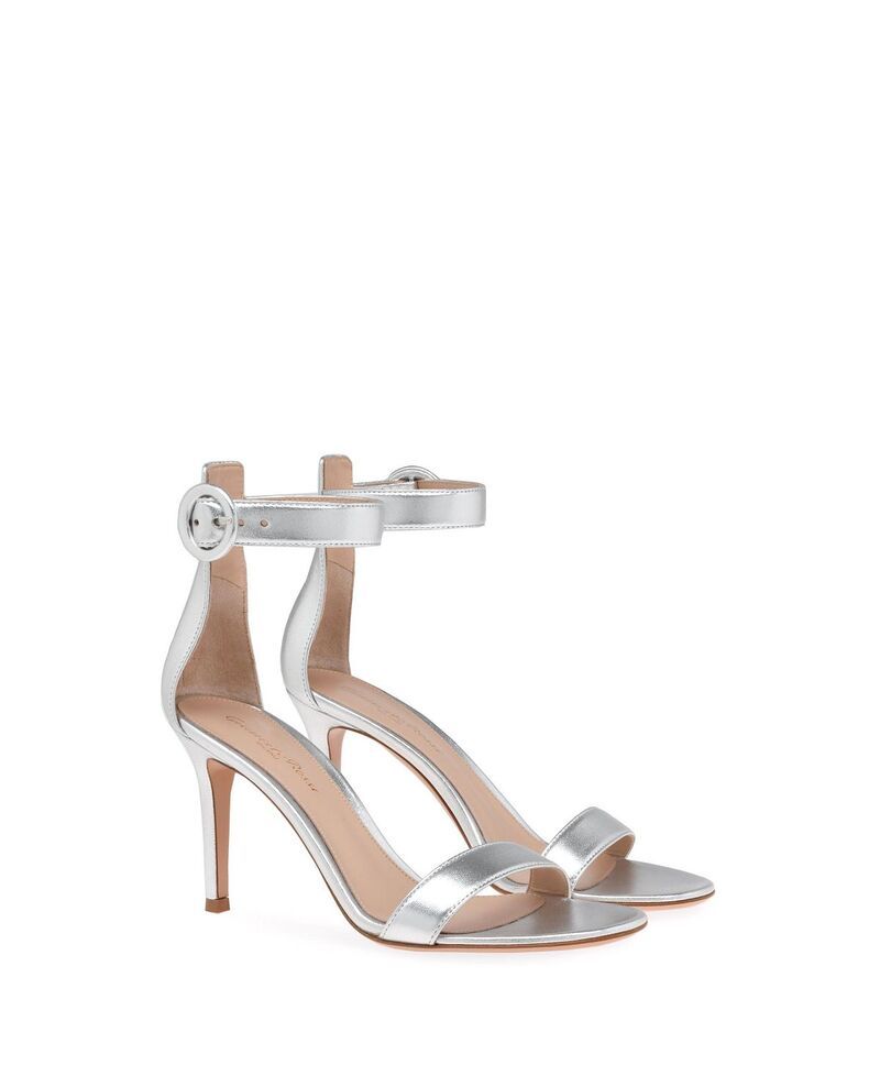 ジャンヴィト ロッシ レディース シューズ サンダル Gianvito Rossi Womens Portofino 85 Sandalsilver Nappa Leather シルバー